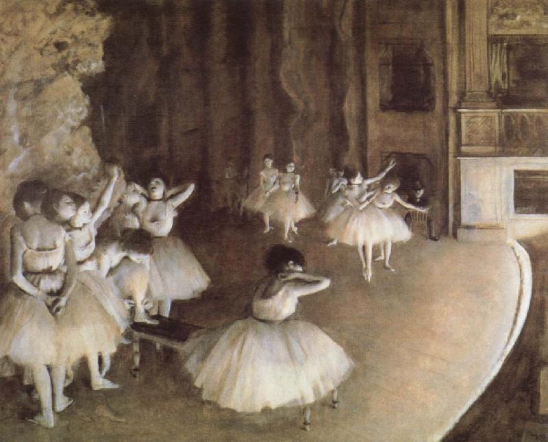 Edgar Degas Rehearal of a Baller on Stage